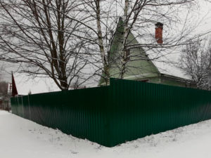 Забор из профнастила в Московской области